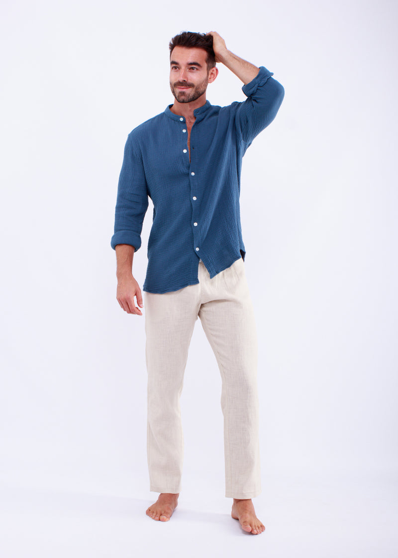 CHEMISE GAZ BLEU MARINE